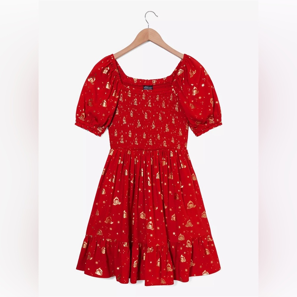 Studio Ghibli® Howl's Moving Castle Calcifer Starry Allover Print Smock Dress - Picture 3 of 4